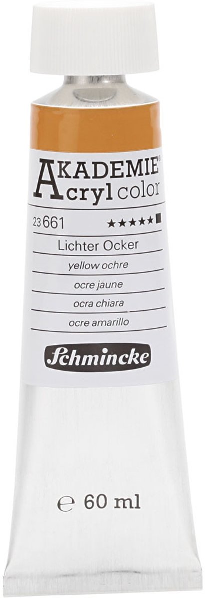 Schmincke AKADEMIE® Acryl color , yellow ochre (661), opaque, , 60ml [HOB-318790]